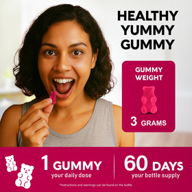 NUTRAHARMONY Vitamin B-Complex Gummies showing serving size