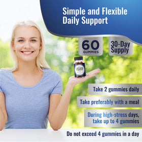 NutraPep Cortisol Gummies with a handful of gummies