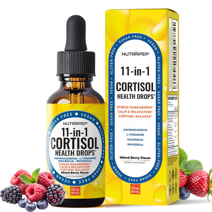 NutraPep Cortisol Liquid Drops 60 mL front view