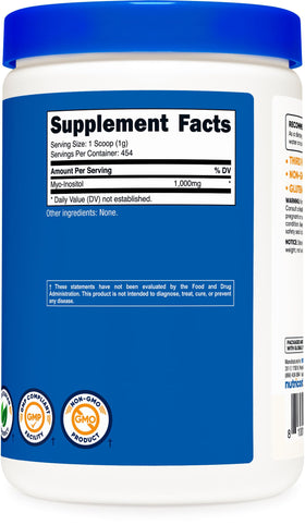 Nutricost Inositol Powder 1LB packaging