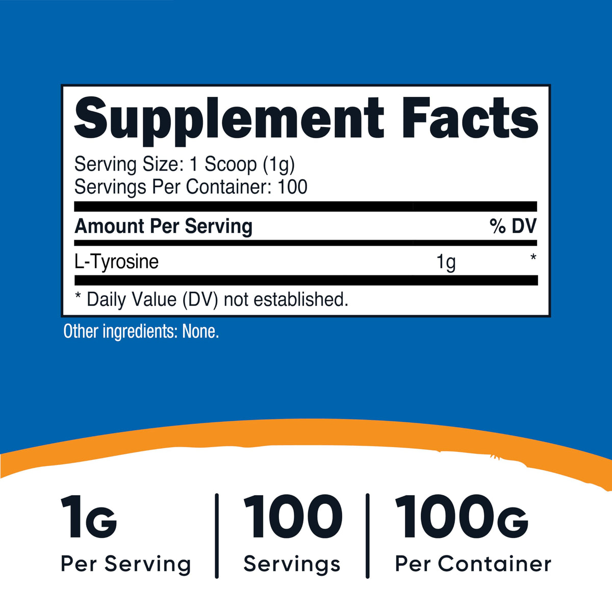 Nutricost L-Tyrosine Powder scoop included