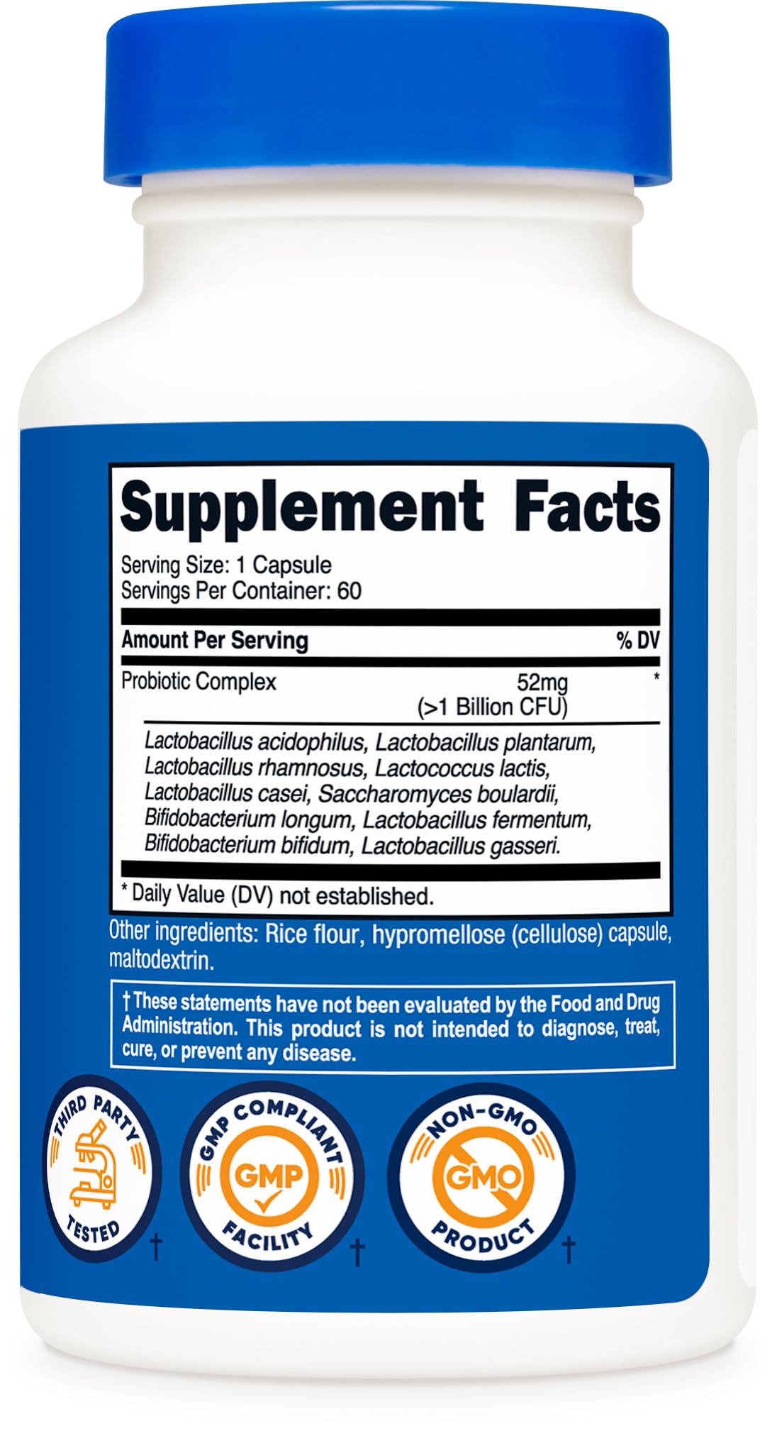 Nutricost Probiotic Complex 60 Capsules packaging
