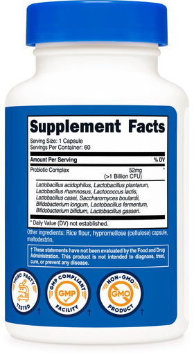 Nutricost Probiotic Complex 60 Capsules packaging