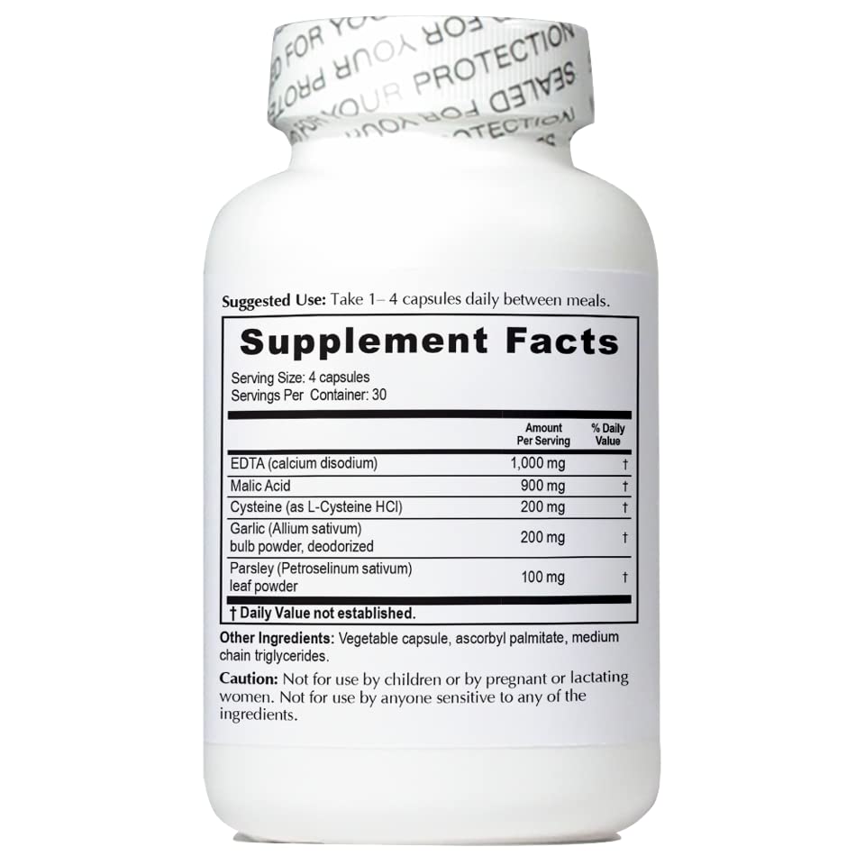 NutriCrafters support Garlic EDTA 1000mg bottle side view