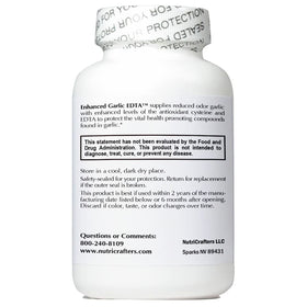 NutriCrafters support Garlic EDTA 120 capsules close-up