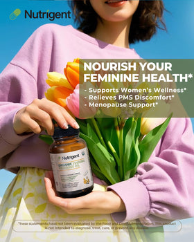 Nutrigent Evening Primrose Oil Capsules 470mg on a wooden surface