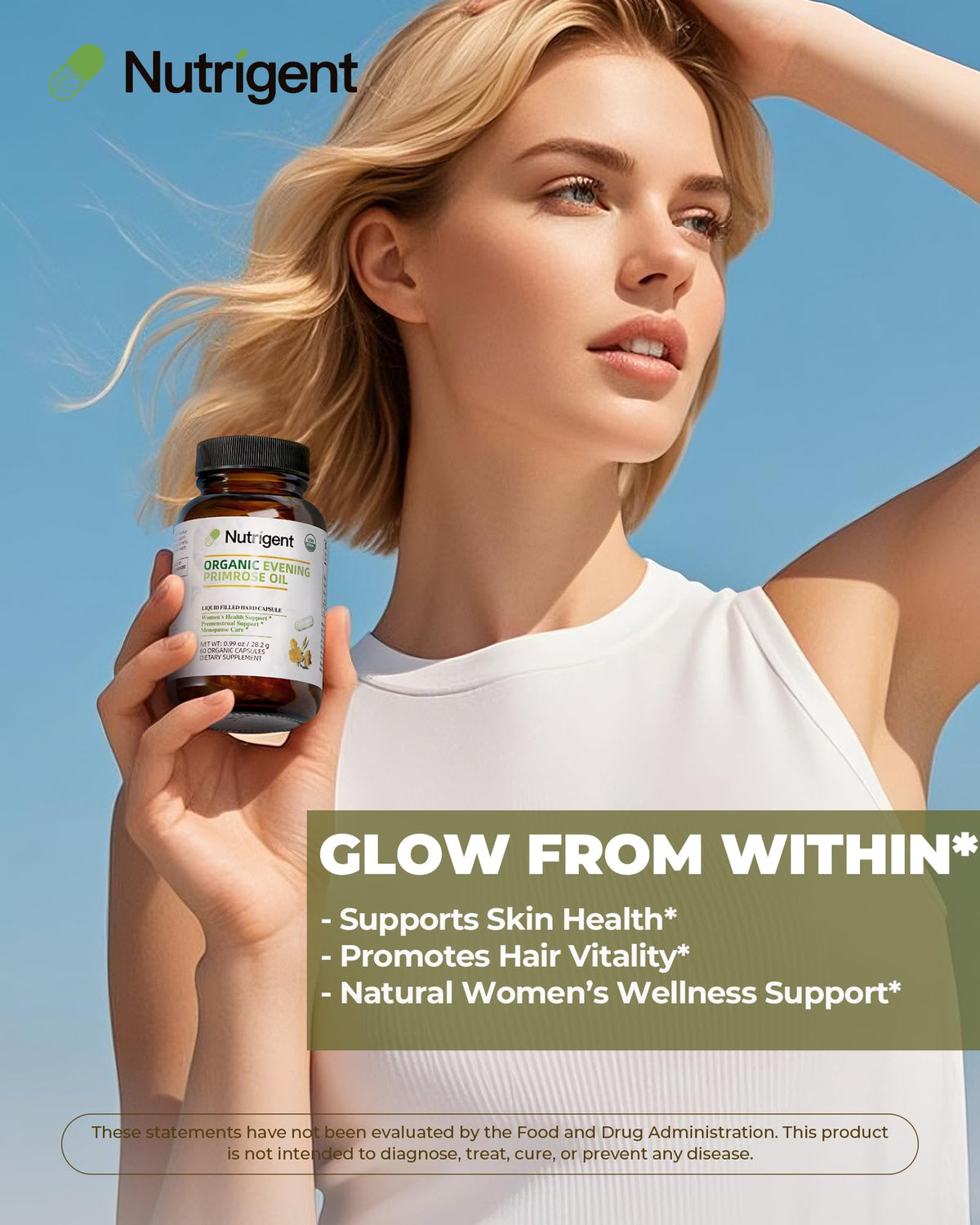 Nutrigent Evening Primrose Oil Capsules 470mg organic certification