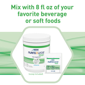 Nutrisource Fiber Supplement Powder in a bowl with soft food