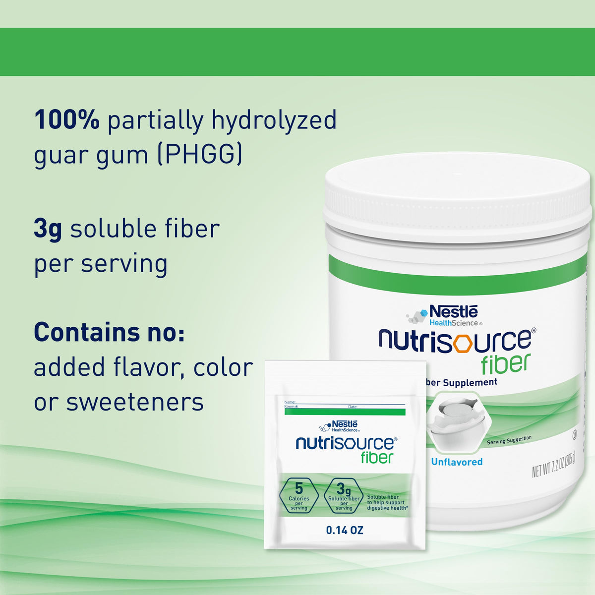 Nutrisource Fiber Supplement Powder mixed in a protein shake
