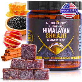 NutroTonic Organic SHILAJIT Gummies Apple Cinnamon front view