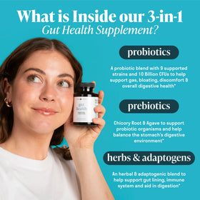Nuven Naturals All-in-One a daily routine Supplement capsules in a clear glass