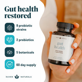 Nuven Naturals All-in-One a daily routine Supplement side view of capsule bottle