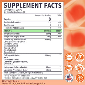 OALSE Liposomal Vitamin C Gummies 2000mg on a kitchen counter