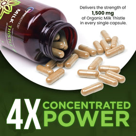 OmniBiotics Organic Milk Thistle Supplement 1500mg capsules