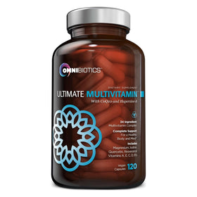 OmniBiotics Ultimate Daily Multivitamin 120 vegan capsules front view