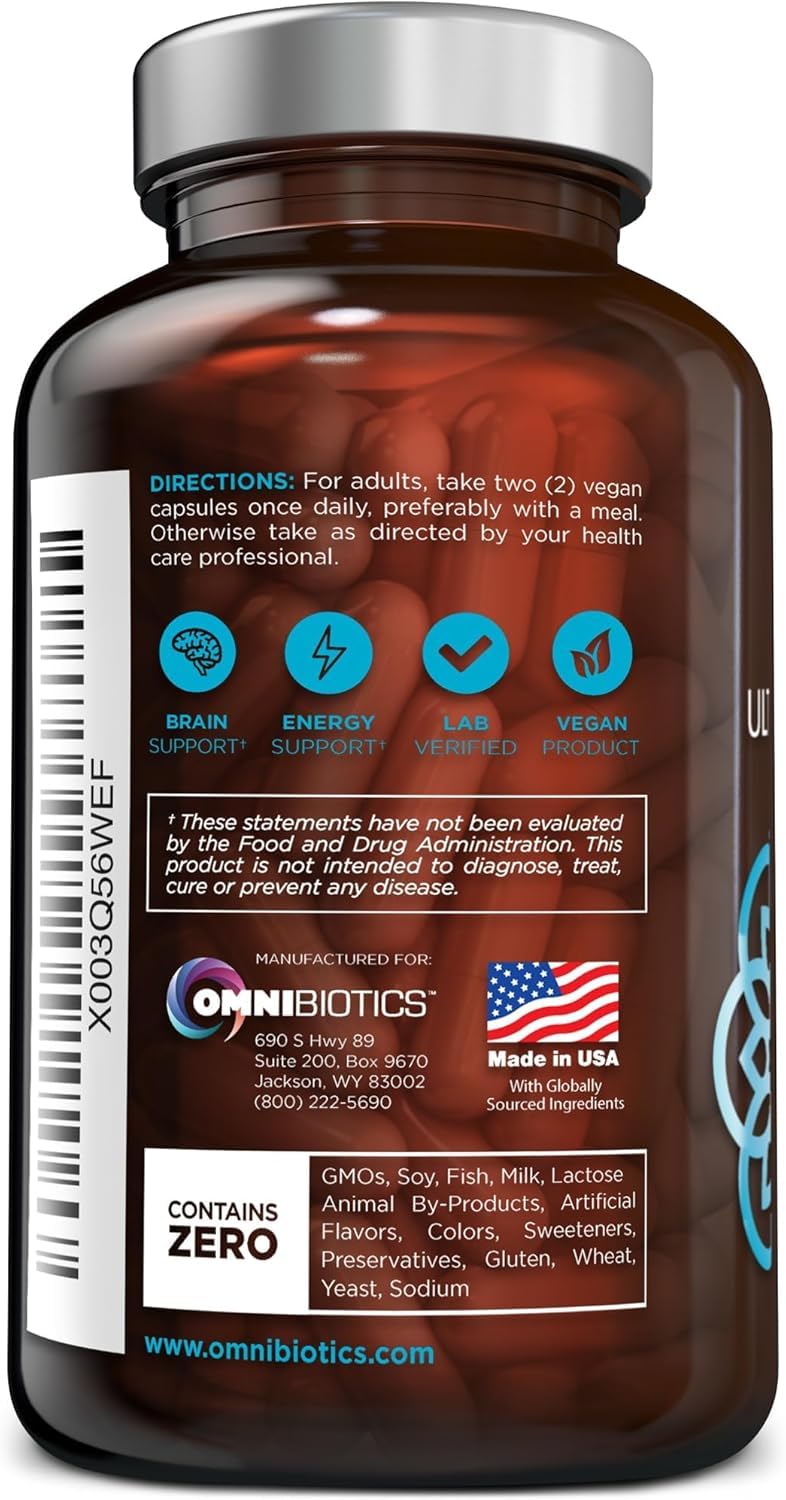 OmniBiotics Ultimate Daily Multivitamin packaging and capsules