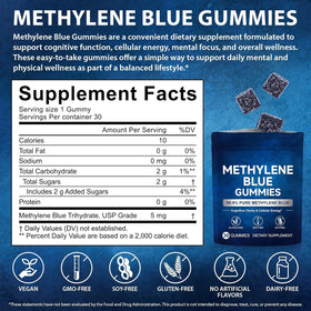 Open package of HJFRONGF Methylene Blue Gummies