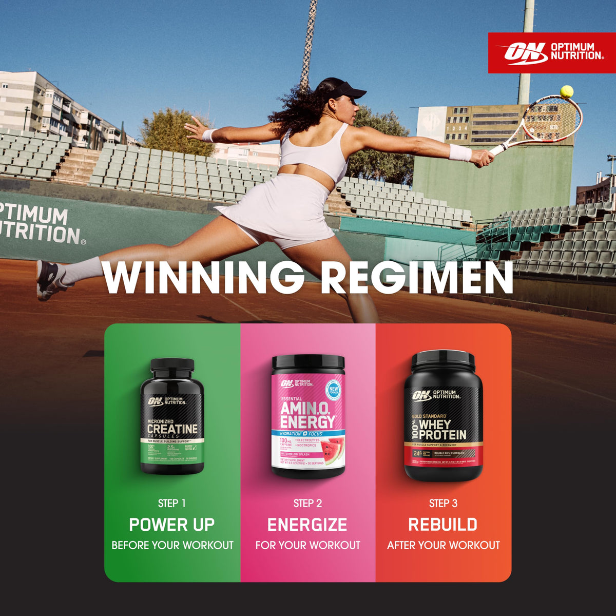 Optimum Nutrition Creatine Monohydrate Capsules with shaker bottle