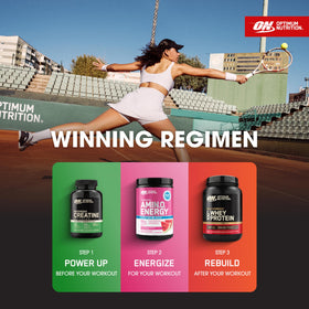 Optimum Nutrition Creatine Monohydrate Capsules with shaker bottle