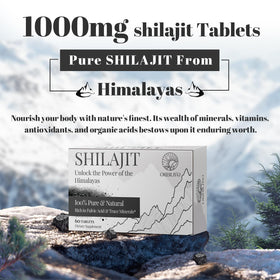 ORBILIVE Shilajit Tablets 1000 MG back view of packaging