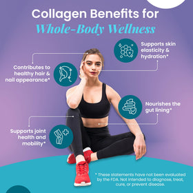 Organic Excellence Collagen Peptides Powder in a smoothie