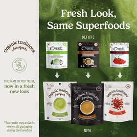 Organic Traditions Chlorella Algae Powder mixed in water
