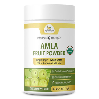 Organic Veda Amla Powder 150g front view packaging
