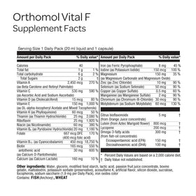 Orthomol Vital F daily pack with liquid and capsule