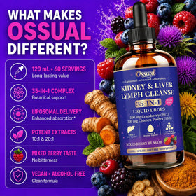 Ossual 35-in-1 drops showing liquid texture