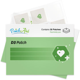 Patch Aid D3 Topical Patch front view packaging