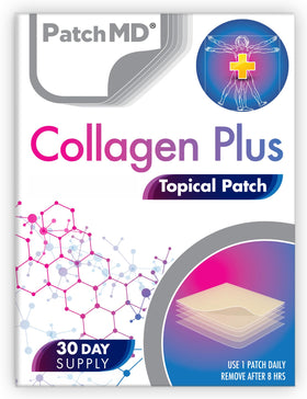 PatchMD Collagen Plus Topical Patch front view with packaging
