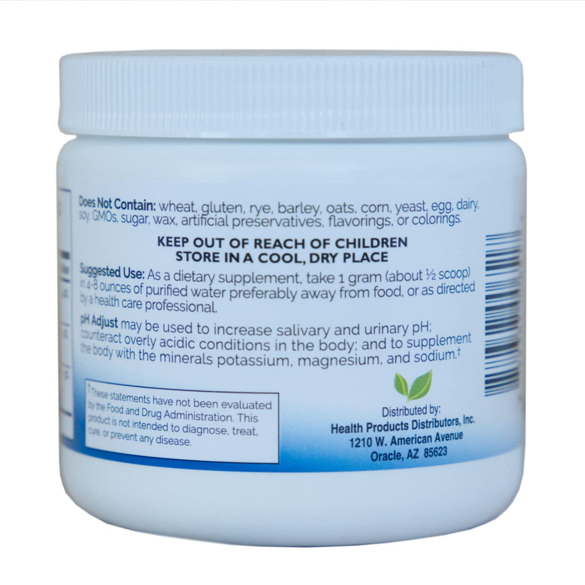 PDI Health pH Adjust Alkalinizing Formula 250g fine powder close-up
