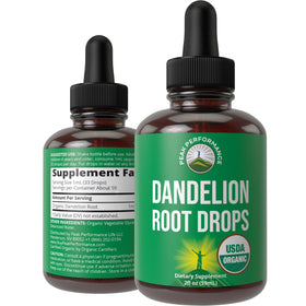 Peak Performance Dandelion Root Extract 130g liquid drops bottle front view