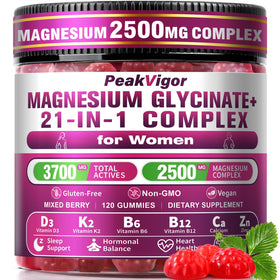 PeakVigor 21 in 1 Magnesium Glycinate Gummy front view