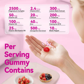 PeakVigor Magnesium Glycinate Gummy ingredients list