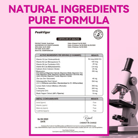 PeakVigor Magnesium Glycinate Gummy with fresh fruit
