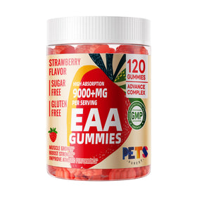 Pets Purest EAA Gummies 120 Strawberry back view