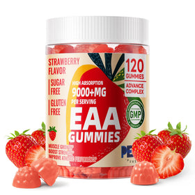 Pets Purest EAA Gummies 120 Strawberry front view