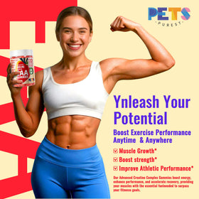 Pets Purest EAA Gummies 120 Strawberry packaging