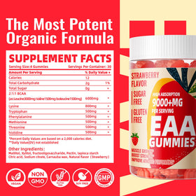 Pets Purest EAA Gummies 120 Strawberry side view