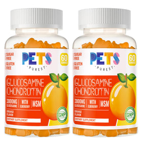 Pets Purest Glucosamine Chondroitin Gummies 2 Pack front view