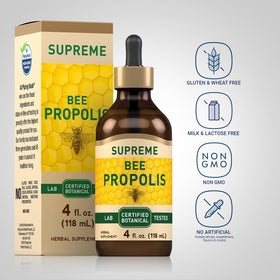 Piping Rock Bee Propolis Extract Tincture 4 Fl Oz back label