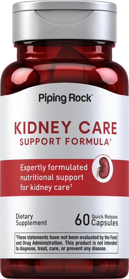 Piping Rock Kidney Support Supplement front view of 60 capsules