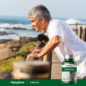 Piping Rock Tinnitus Supplement bottle with caplets