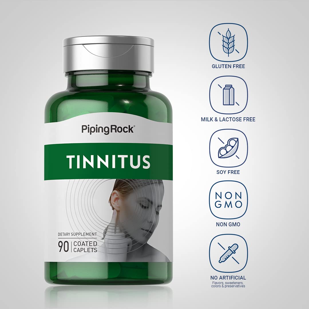 Piping Rock Tinnitus Supplement caplet close-up