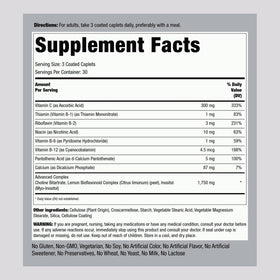 Piping Rock Tinnitus Supplement packaging side view