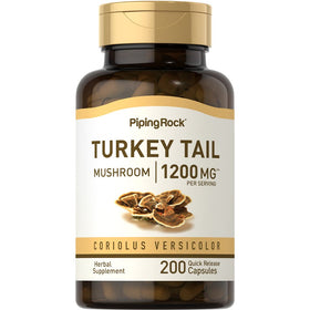 Piping Rock Turkey Tail Mushroom Capsules bottle front view