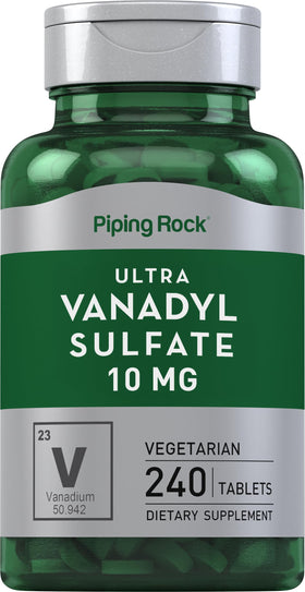 Piping Rock Vanadyl Sulfate 10 mg 240 Tablets front view