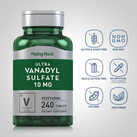 Piping Rock Vanadyl Sulfate tablets close-up