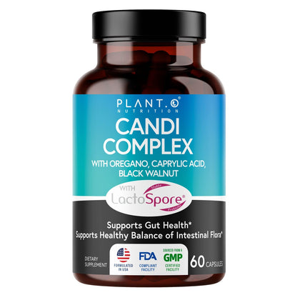 PLANT.O NUTRITION Candida Cleanse Supplement 60 Capsules front view